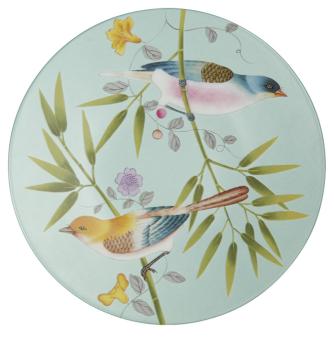 Dessert plate n°2 turquoise background - Raynaud